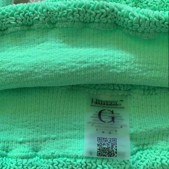NWT hunza g Gigi crinkle bikini in lime one size - Picture 5 of 6